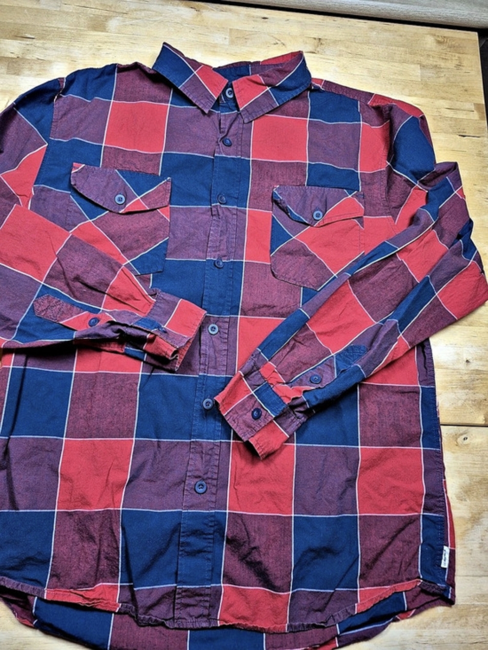 Warp and Weft Men's Cotton Checkered Shirt XL